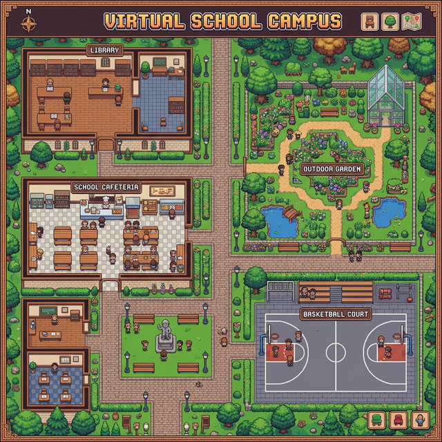 Gather.town 虛擬校園地圖 - 2026 高質感版